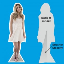 Lifesize Cutouts - White Outline - 1830mm or 6ft High