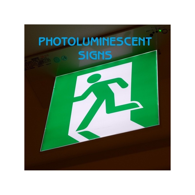 Photoluminescent Signs 3mm pvc