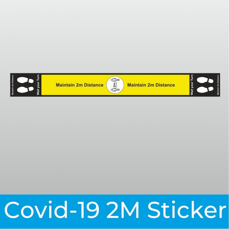 Covid-19 2m Wide Floor Stickers