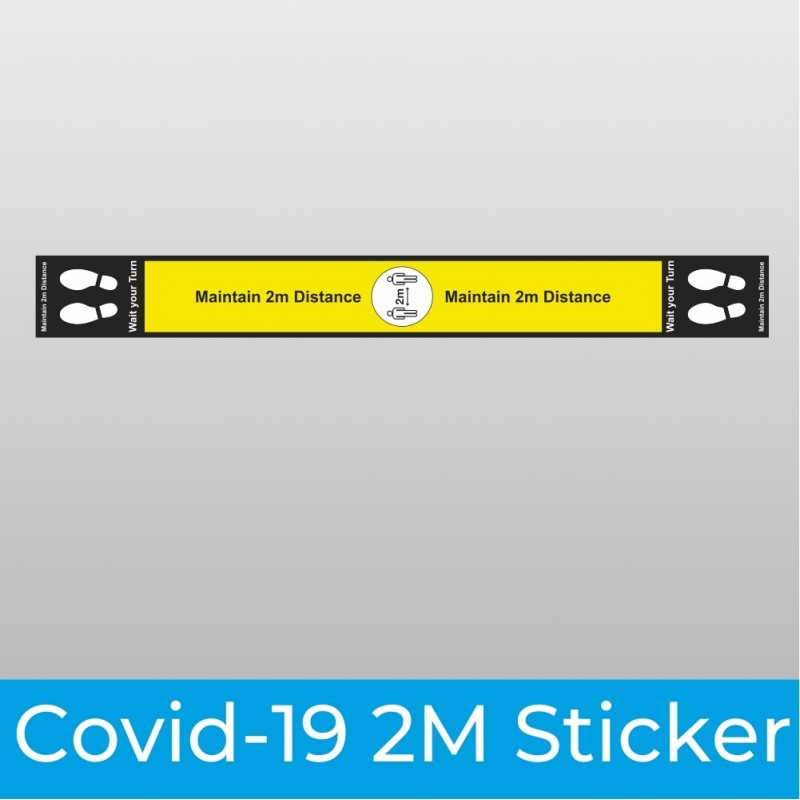 Covid-19 2m Wide Floor Stickers Covid-19 2m Wide Floor Stickers