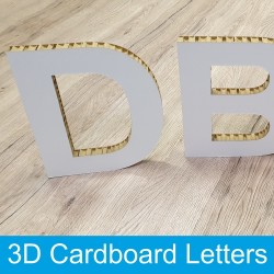 3D Cardboard letters 200mm high