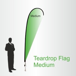 Teardrop Flags Medium 3.4m High