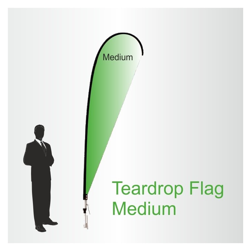 Teardrop Flags Medium 3.4m High